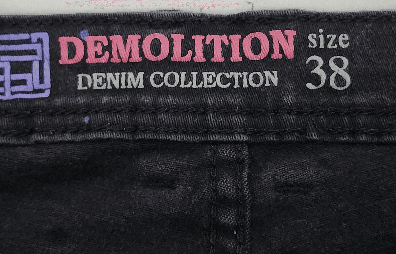 Demolition Mens 38 Jeans Black With Blue Spots Skinny Denim Pants - Thumbnail 7