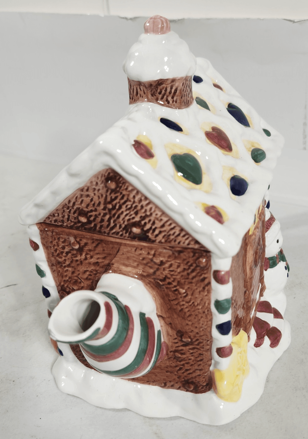 Jay Imports Christmas Teapot Holiday Snowman Angel Theme Gingerbread Decor - Thumbnail 9
