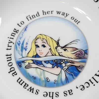 Cardew Paul C. In England Alice In Wonderland Saucer Plate - Thumbnail 3