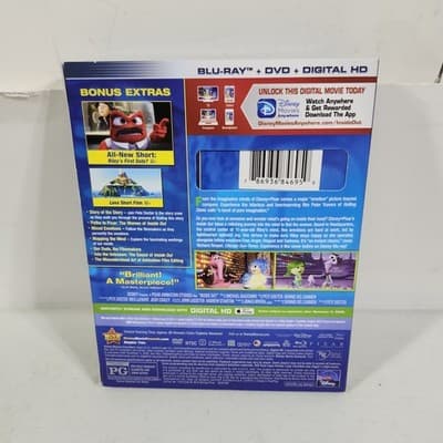 Inside Out Blu-ray/DVD Combo Cartoon Movie - Thumbnail 4