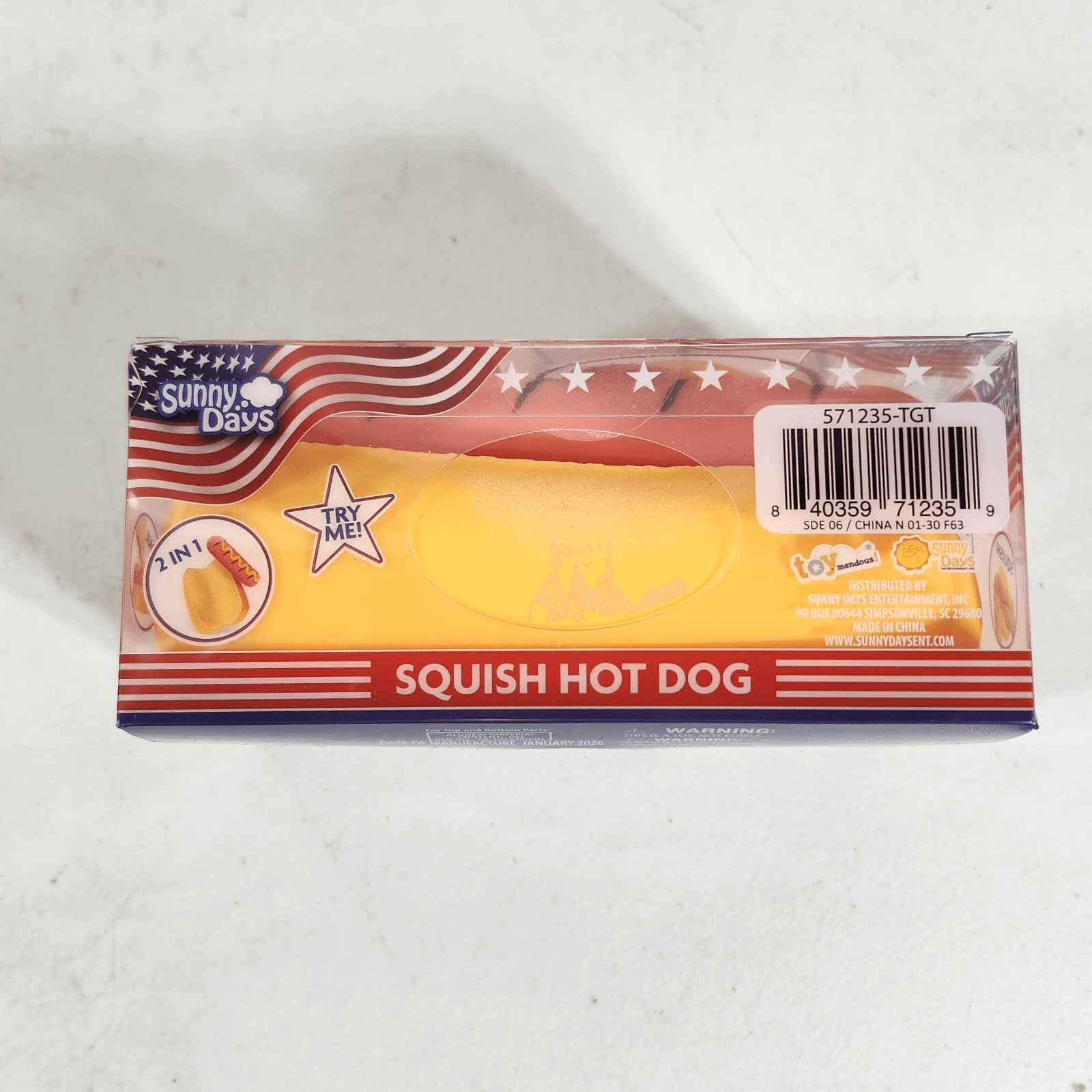 Viral TikTok Toymendous Sunny Days Squish Hot Dog Kids Sensory Toy NEW - Thumbnail 3