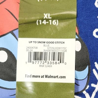 Disney Lilo & Stitch "Up To Snow Good" Graphic T-shirt Boys Size XL NEW - Thumbnail 7