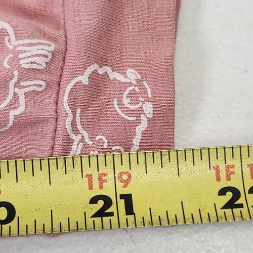 Zara Girls Elastic Waist Pull On Leggings Size 9-10 Pink Lamb Design Pants - Thumbnail 3