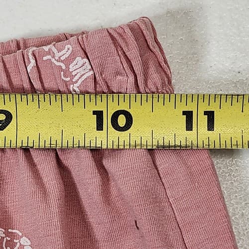 Zara Girls Elastic Waist Pull On Leggings Size 9-10 Pink Lamb Design Pants - Thumbnail 2