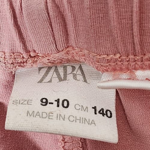 Zara Girls Elastic Waist Pull On Leggings Size 9-10 Pink Lamb Design Pants - Thumbnail 7
