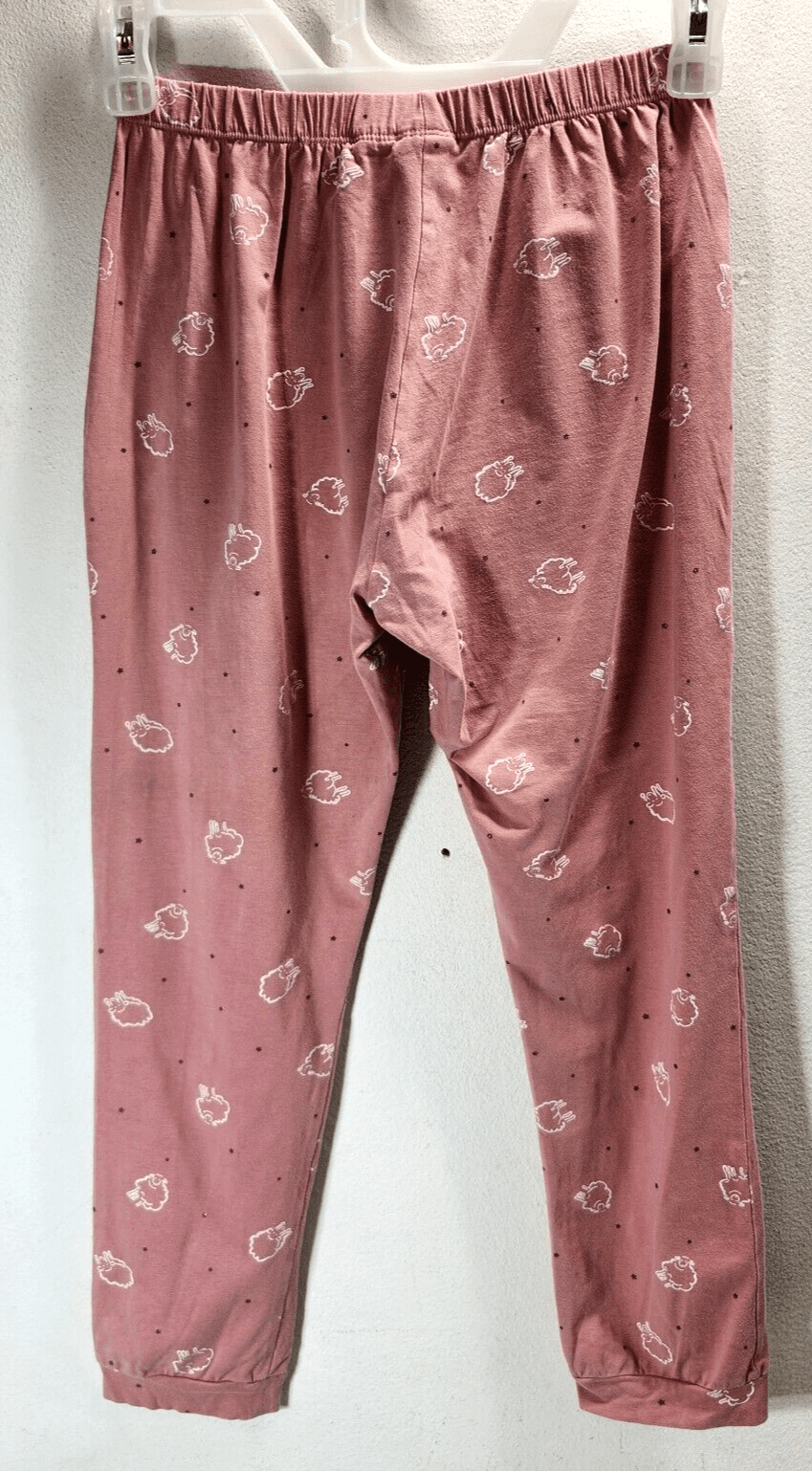 Zara Girls Elastic Waist Pull On Leggings Size 9-10 Pink Lamb Design Pants - Thumbnail 6