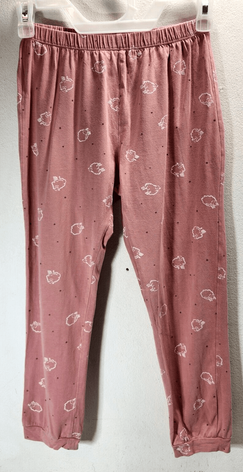 Zara Girls Elastic Waist Pull On Leggings Size 9-10 Pink Lamb Design Pants - Thumbnail 5