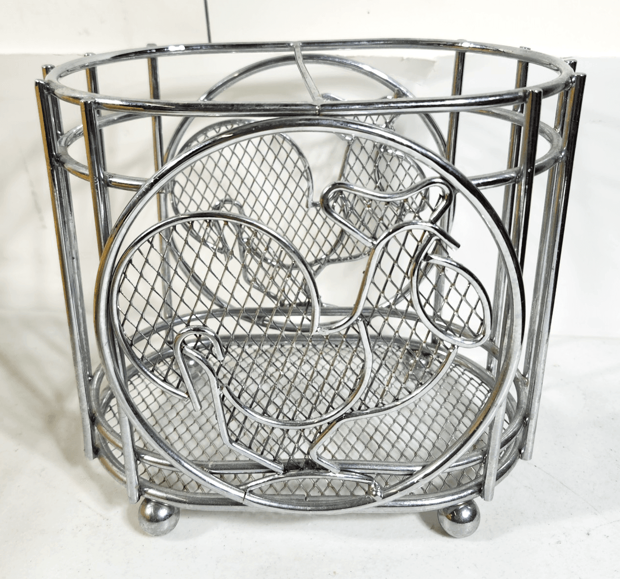 Rooster Chrome Metal Tabletop 6.5” Home Decor Holder - Thumbnail 4
