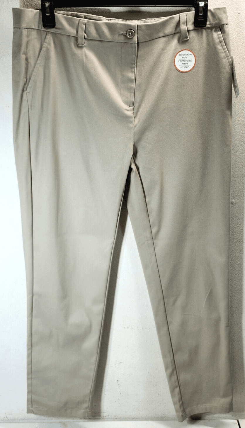 Wonder Nation Girls Size 20 Plus Khaki Pull On Pants Beige With Pockets NEW - Thumbnail 5