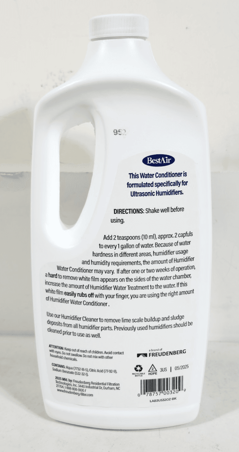 Humidifier Water Treatment Additive Prevents Lime & Scale 3US 32 oz. - Thumbnail 3