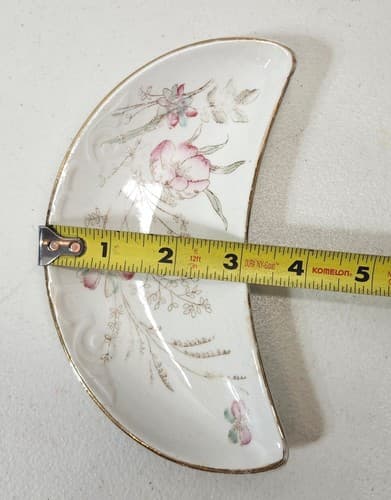 3 Crescent Shaped Trinket Dishes Keys Change Misc Home Decor Vintage - Thumbnail 7