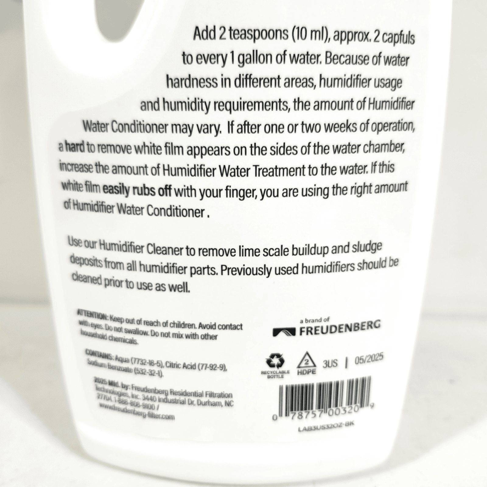 Humidifier Water Treatment Additive Prevents Lime & Scale 3US 32 oz. - Thumbnail 5