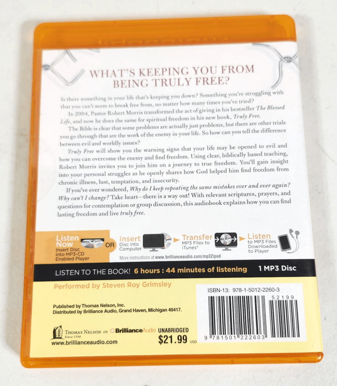 Robert Morris Truly Free Audiobook CD - Thumbnail 3