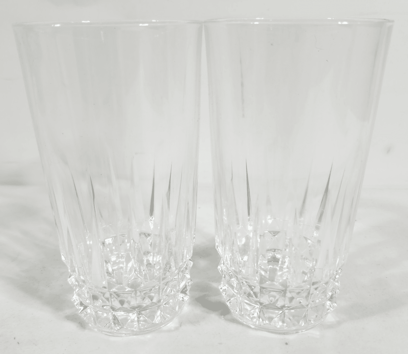 Vintage W.M Dalton French Lead Crystal Verite Pattern #6 Beverage Glass Set of 2