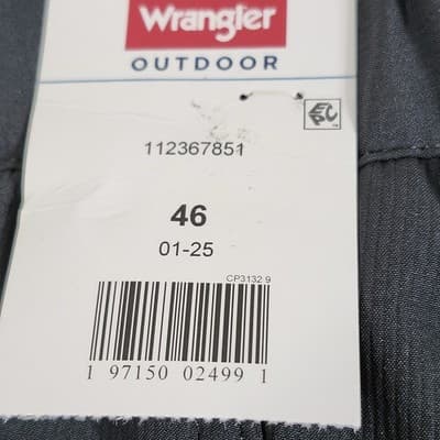Wrangler Mens 46 Cargo Shorts Moisture Wicking UPF Pockets Softshell Black NEW - Thumbnail 8