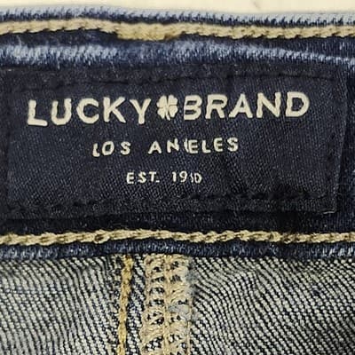 Lucky Brand Jean Shorts Size 4/27 Blue Denim Mid Length - Thumbnail 7