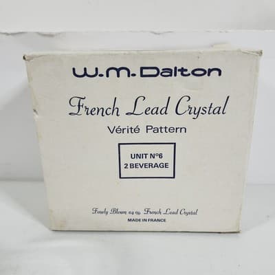 Vintage W.M Dalton French Lead Crystal Verite Pattern #6 Beverage Glass Set of 2 - Thumbnail 3