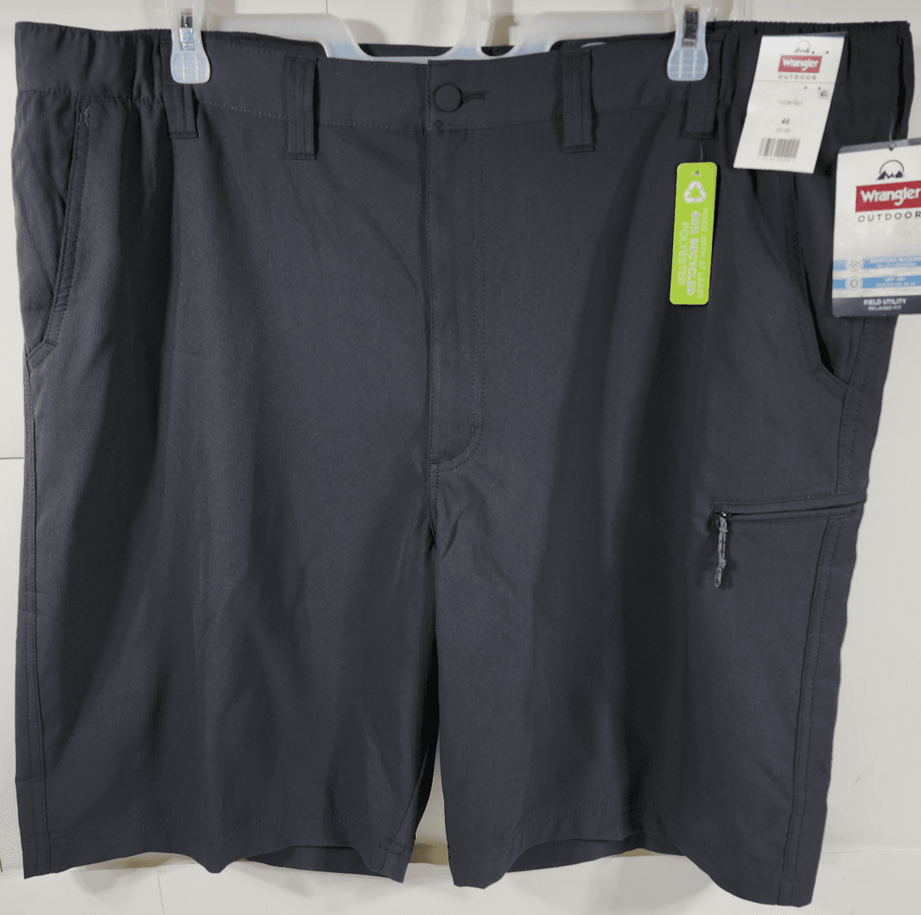 Wrangler Mens 46 Cargo Shorts Moisture Wicking UPF Pockets Softshell Black NEW - Thumbnail 5