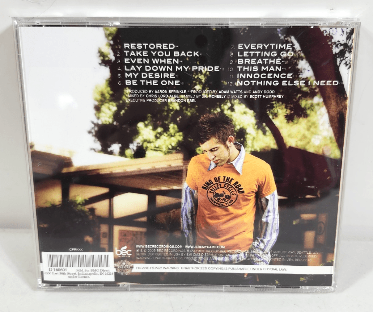 Jeremy Camp Restored Music CD - Thumbnail 3