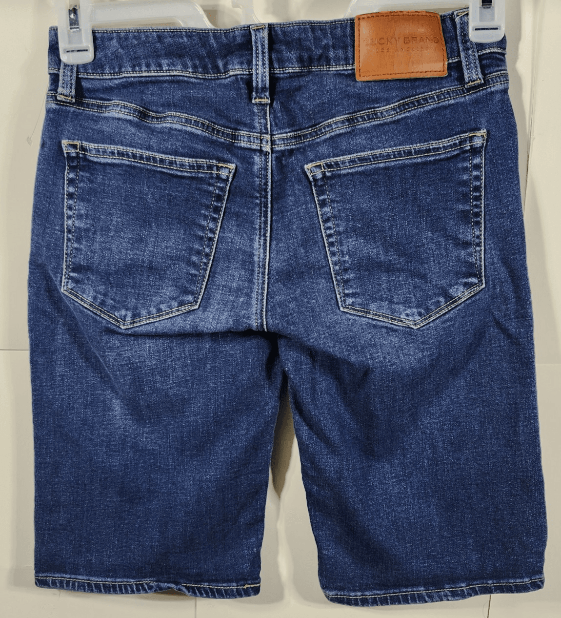 Lucky Brand Jean Shorts Size 4/27 Blue Denim Mid Length - Thumbnail 4