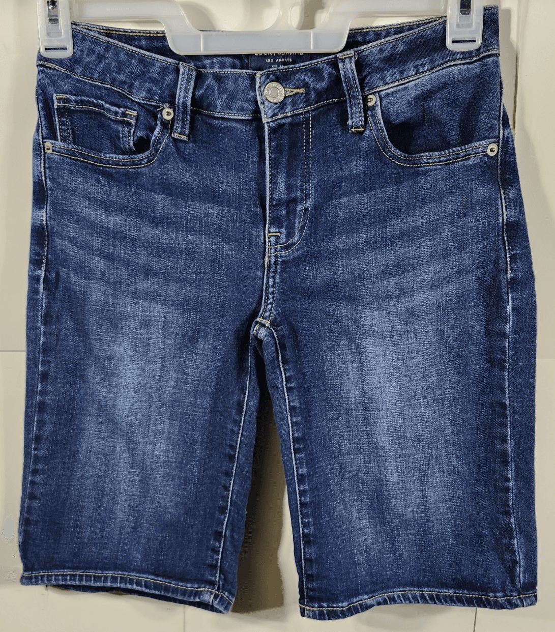 Lucky Brand Jean Shorts Size 4/27 Blue Denim Mid Length - Thumbnail 5
