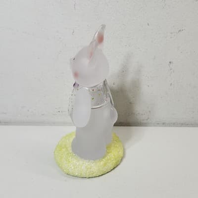 Dept 56 Frosted Acrylic Easter Bunny Rabbit Home Decor 9" - Thumbnail 4