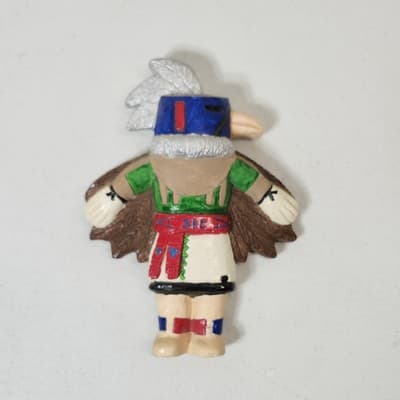 Vintage Eagle Warrior Wall Home Decor Figure Signed 6" - Thumbnail 2