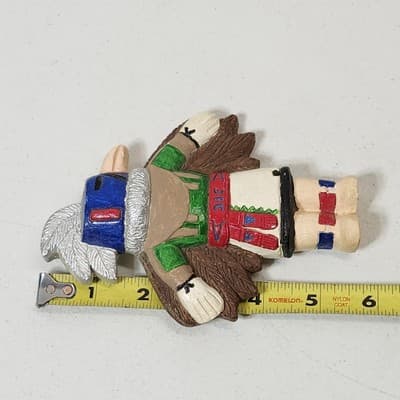 Vintage Eagle Warrior Wall Home Decor Figure Signed 6" - Thumbnail 3