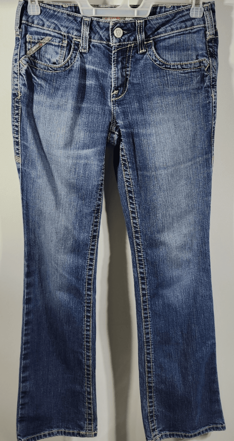 Ariat Jeans Women's 29R Blue FR Flame Resistant Mid Rise Boot Western Work Wear - Thumbnail 5