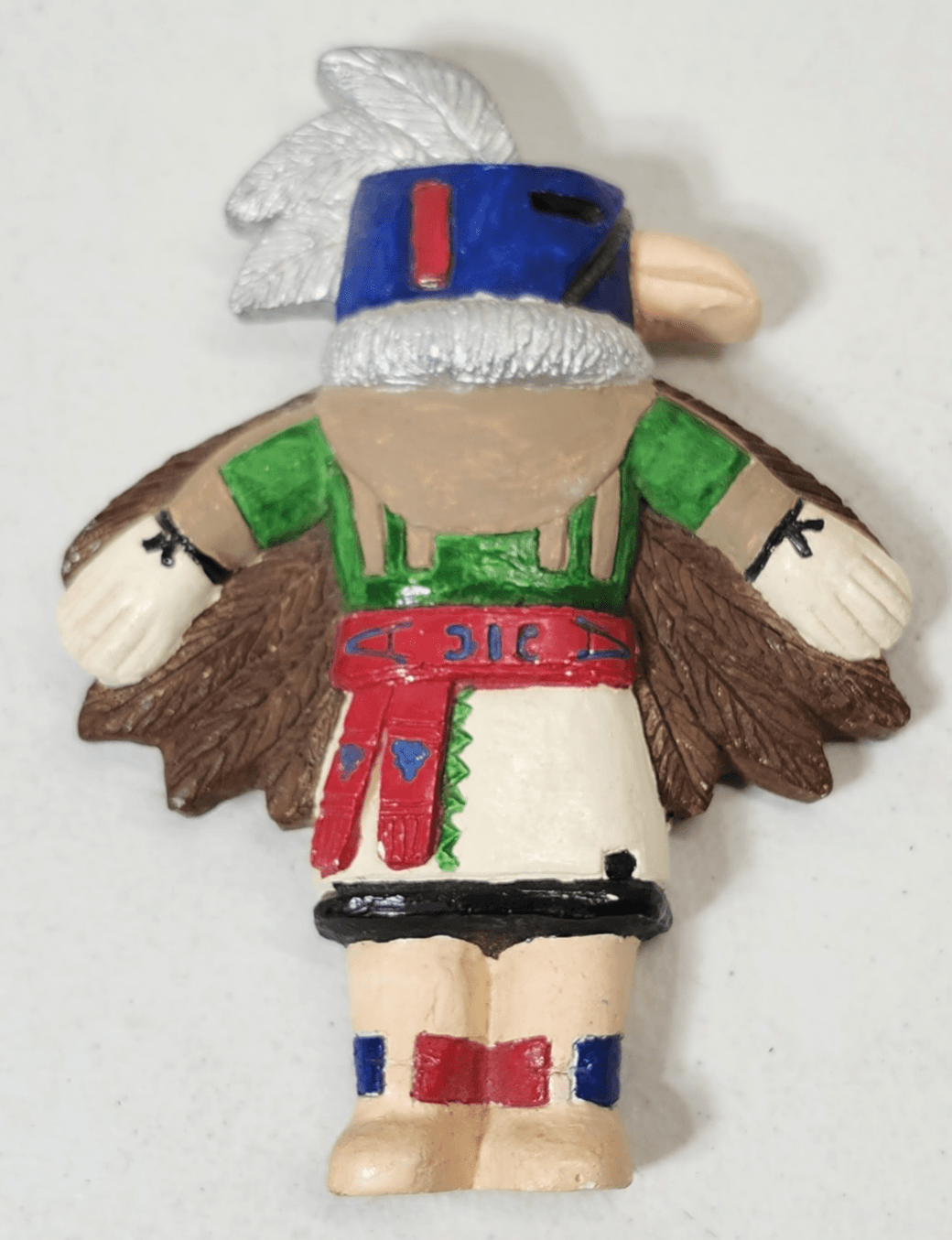Vintage Eagle Warrior Wall Home Decor Figure Signed 6"