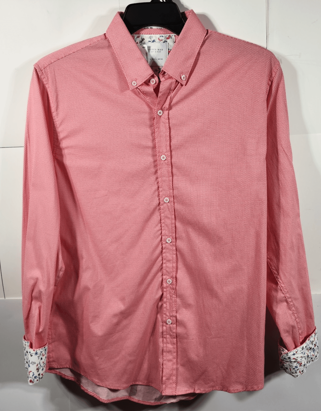 Cactus Man Ricky Singh Red Polkadot Flip Cuff Long Sleeve Men’s Shirt Size L NEW - Thumbnail 5