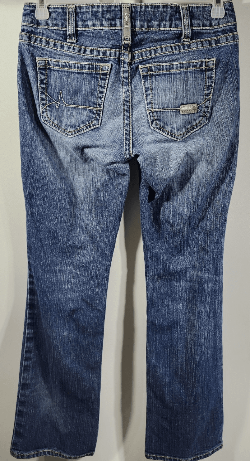 Ariat Jeans Women's 29R Blue FR Flame Resistant Mid Rise Boot Western Work Wear - Thumbnail 4