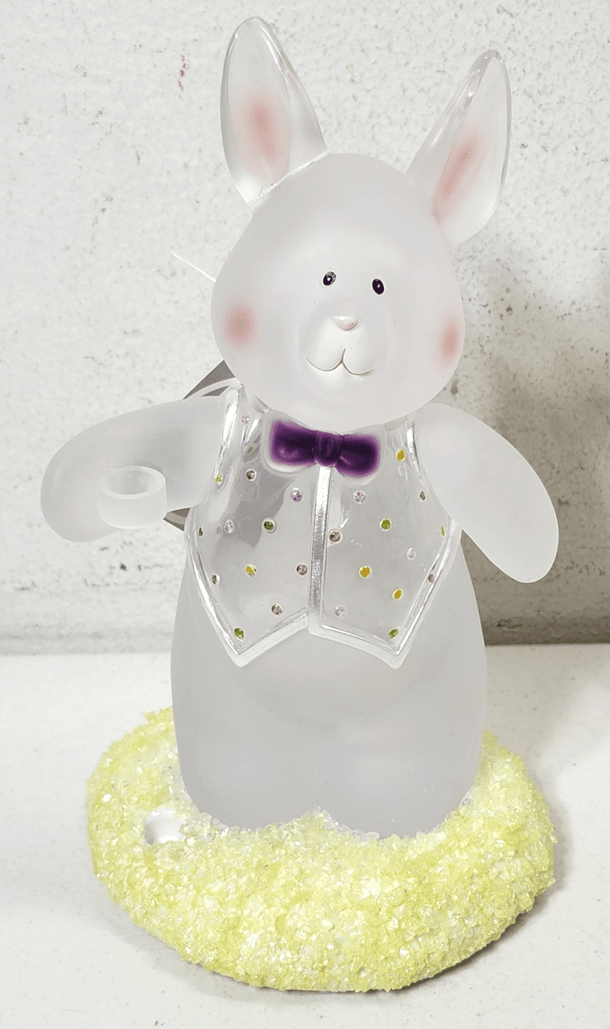 Dept 56 Frosted Acrylic Easter Bunny Rabbit Home Decor 9" - Thumbnail 2