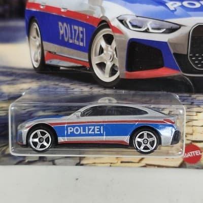 2026 Matchbox BMW i4 Police Sedan Berline European Car 1/64 Toy Vehicle NEW - Thumbnail 2