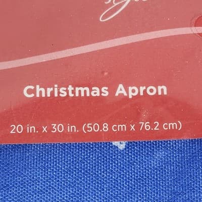 Christmas Apron Snowman Blue 30" X 20" Holiday Attire NEW - Thumbnail 2