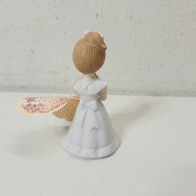 Vintage 1982 Enesco Growing Up Brunette Girl Figurine Age 4 Birthday E-9528 - Thumbnail 5