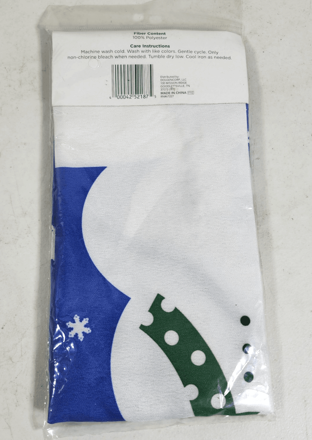 Christmas Apron Snowman Blue 30" X 20" Holiday Attire NEW - Thumbnail 4