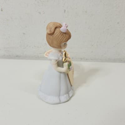 Vintage 1982 Enesco Growing Up Brunette Girl Figurine Age 4 Birthday E-9528 - Thumbnail 6