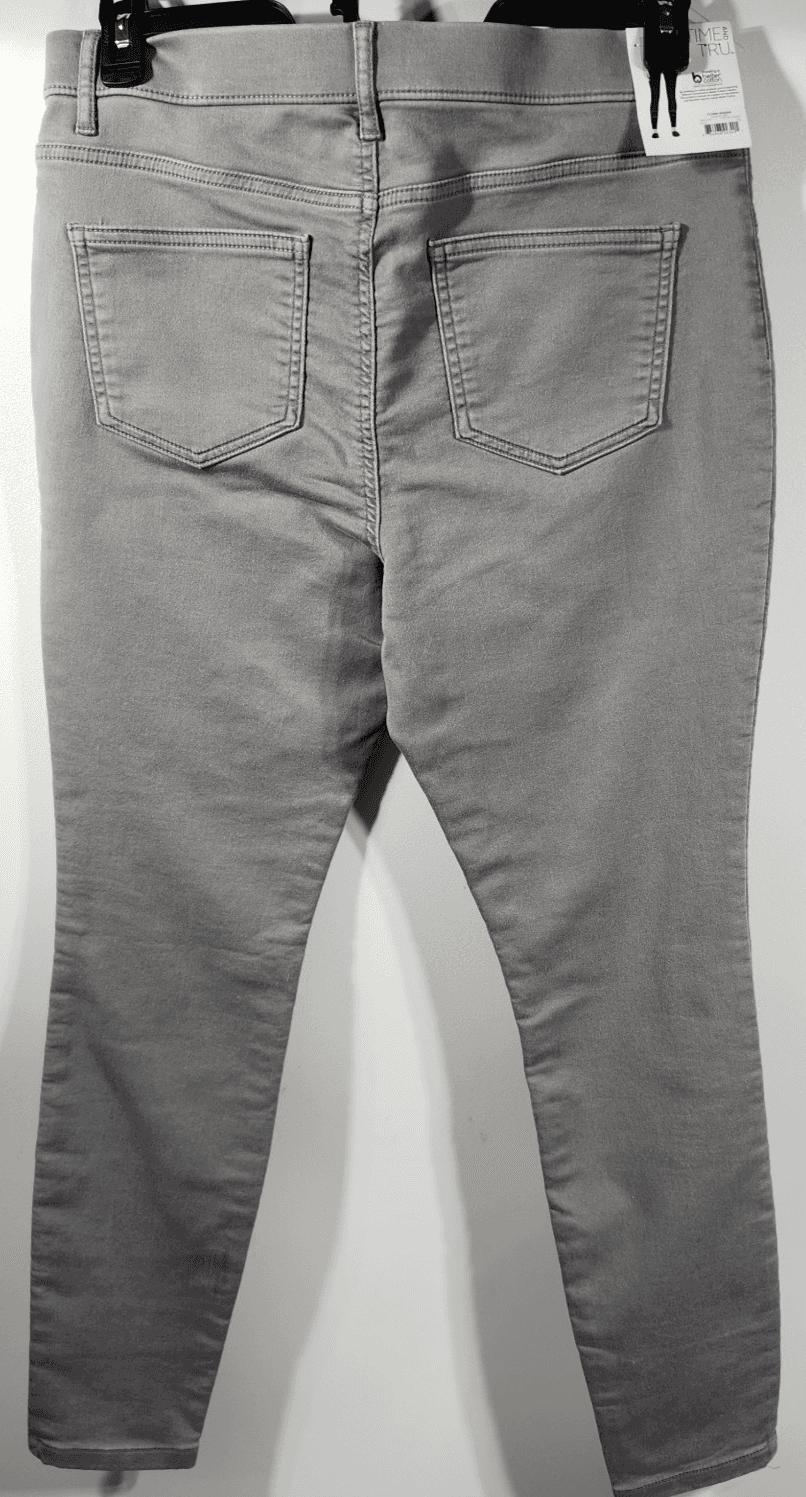 Time and Tru Women's M Jeggings Gray Denim Skinny Jeans Stretch Work Casual - Thumbnail 4