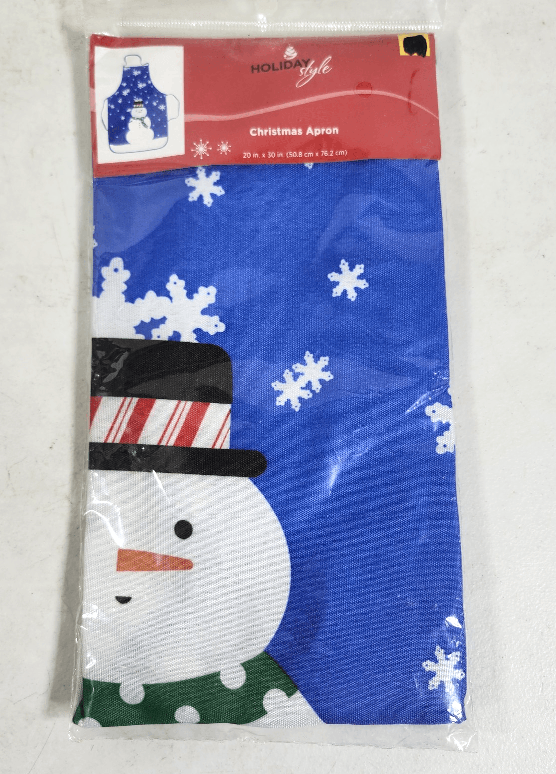 Christmas Apron Snowman Blue 30" X 20" Holiday Attire NEW - Thumbnail 3