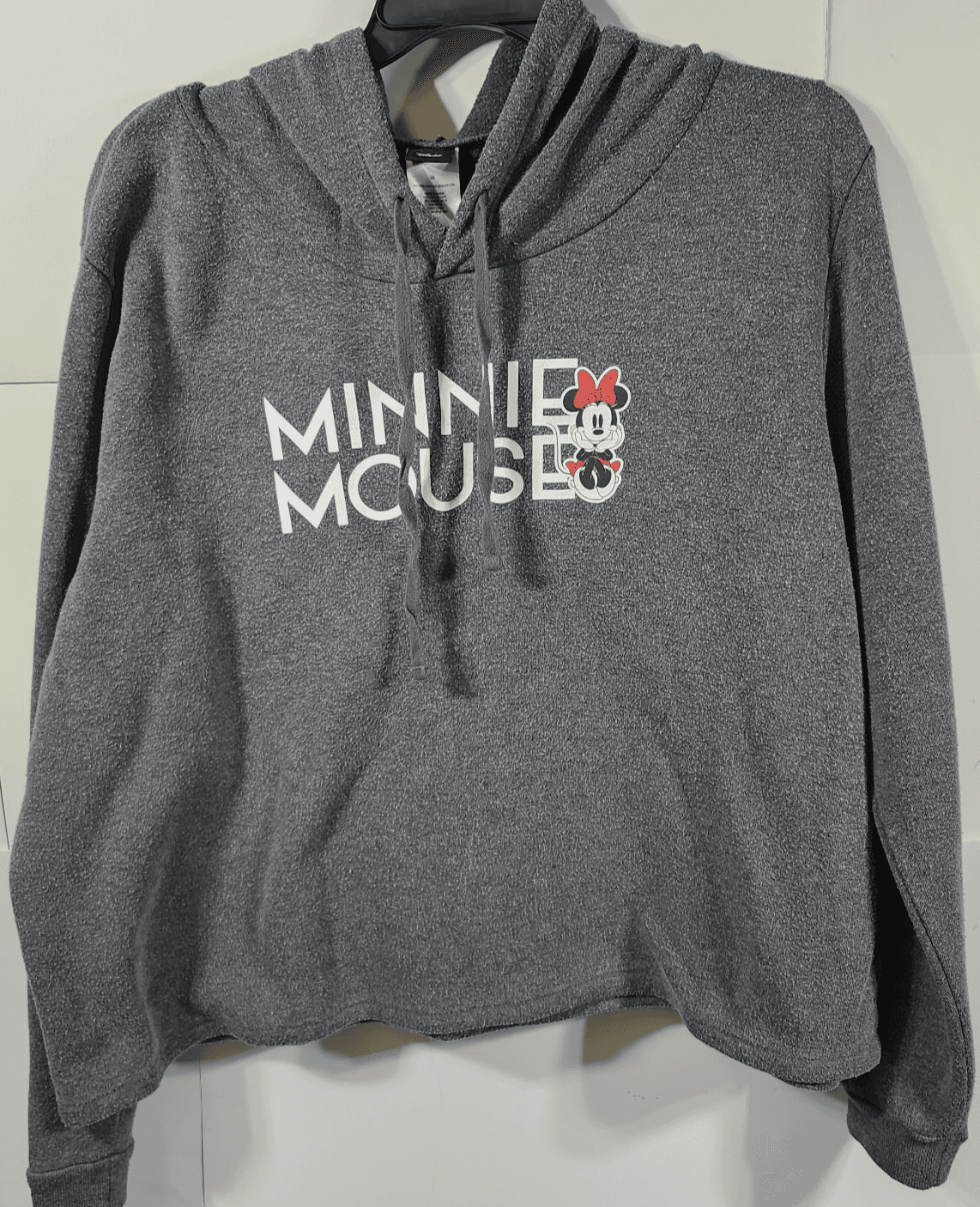 Disney Womens Minnie Mouse Hooded Sweatshirt Size 3X Gray Hoodie - Thumbnail 5