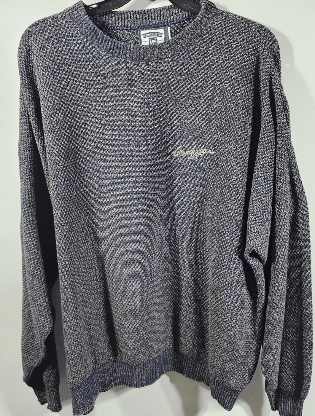 Vintage 90's Lee Goodyear Crewneck Sweatshirt XXL Blue Gold Made in USA - Thumbnail 5