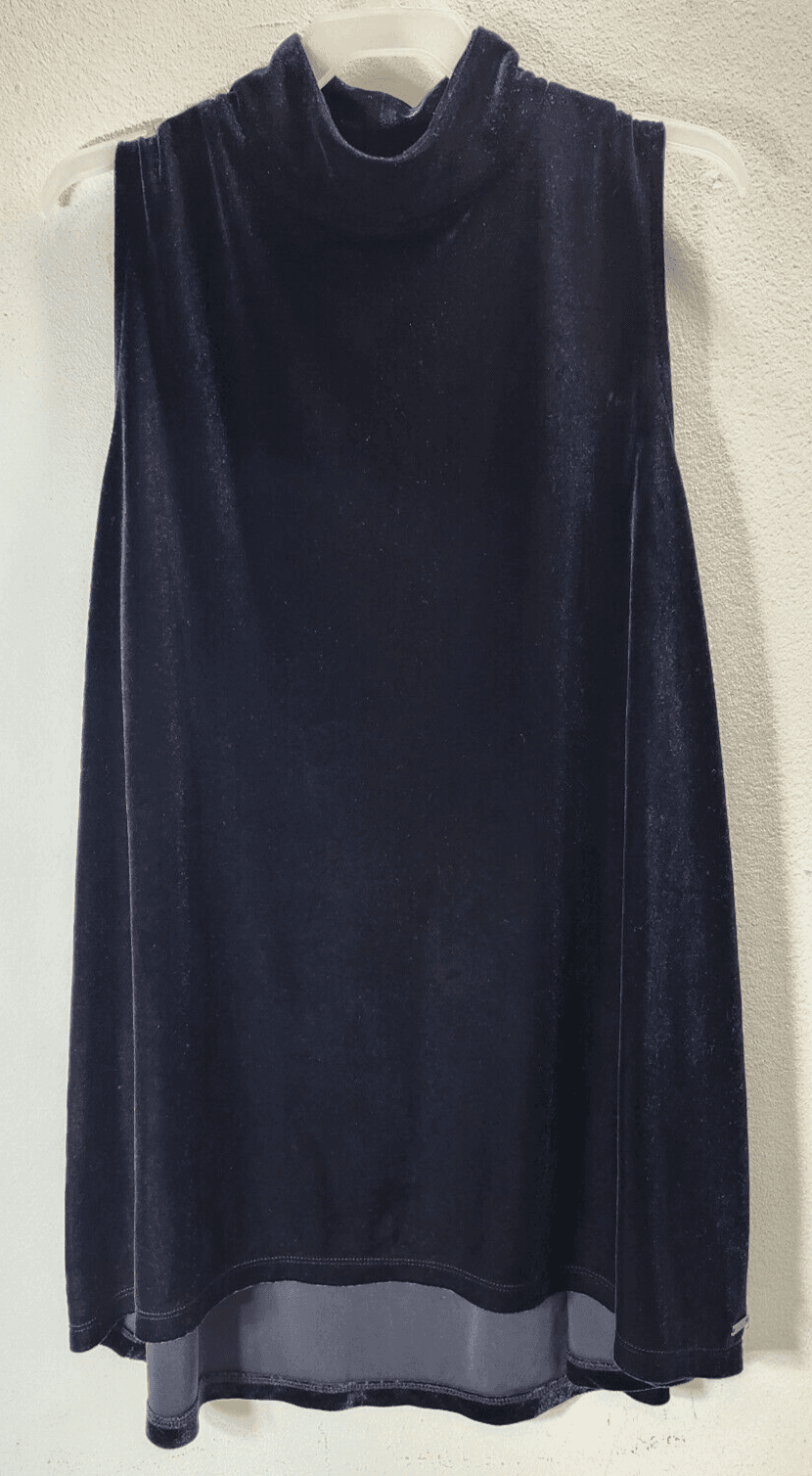 Tahari Women's Blue Sleeveless Tunic Shirt Size Small Tank - Thumbnail 5