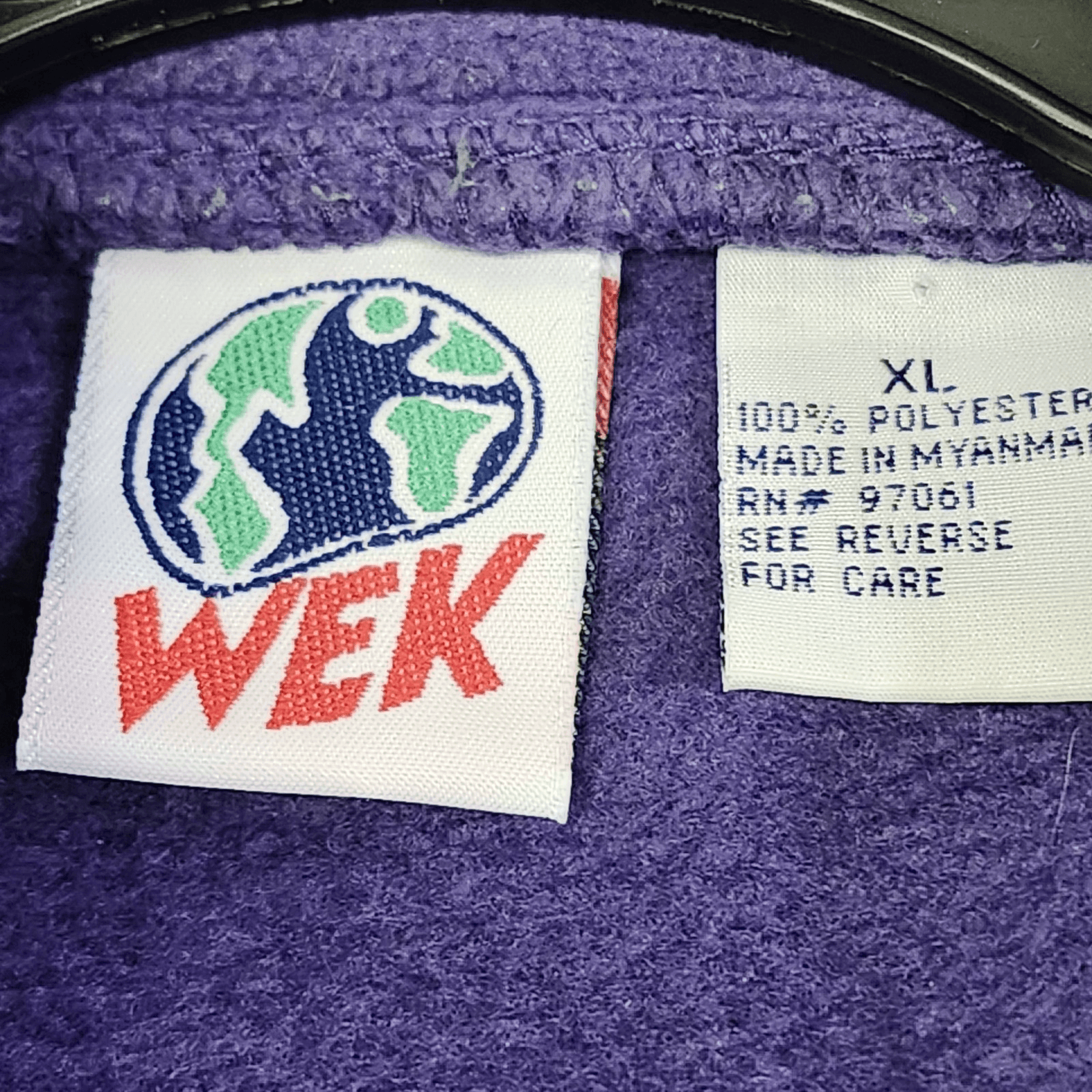 Vintage WEK Jacket Womens Size XL Full Zip Purple With Pockets - Thumbnail 7