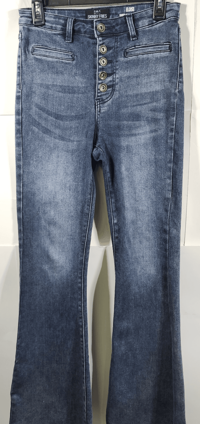 Skinny Fries Jeans Womens 7 Super High Rise Eloise Blue Denim - Thumbnail 5