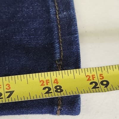 Lee Jeans Womens 12S Blue Denim Straight Leg Pants - Thumbnail 3