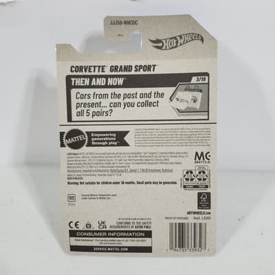 2026 Hot Wheels Corvette Grand Sport Then and Now White Car 1/64 Toy Vehicle NEW - Thumbnail 5