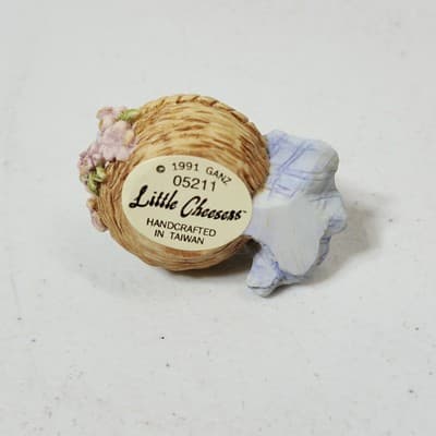 Vintage 1991 Ganz Little Cheesers Picnic Basket Figurine 05211 - Thumbnail 7