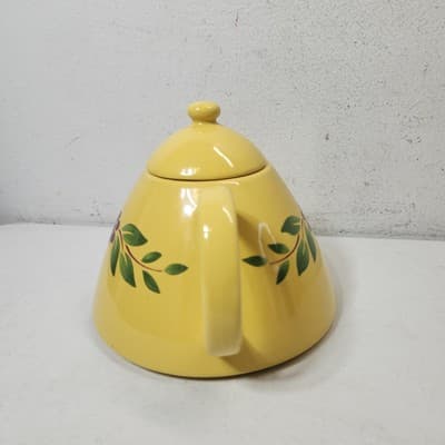 Vintage Christineholm Teapot Sweden 1970s Yellow Retro Kitchen Home Decor - Thumbnail 4