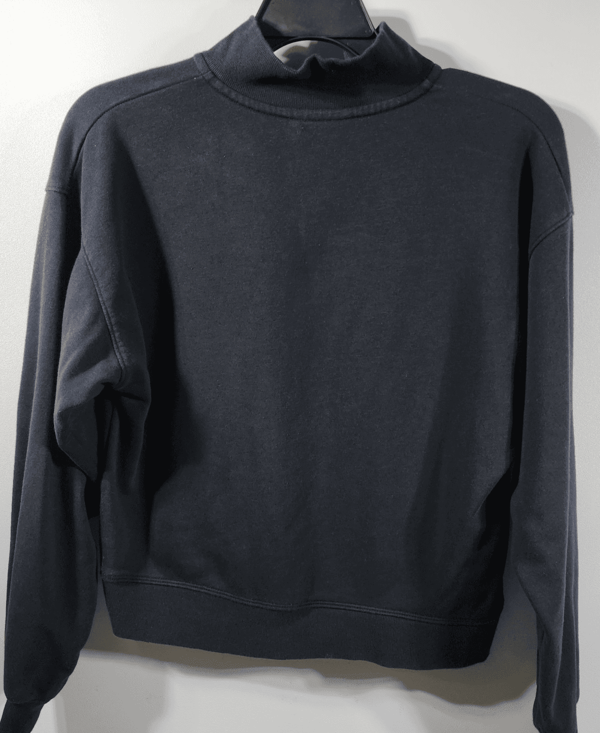 Champion Women's Long Sleeve 1/4 Zip Pullover Sweatshirt Size Small Black - Thumbnail 6